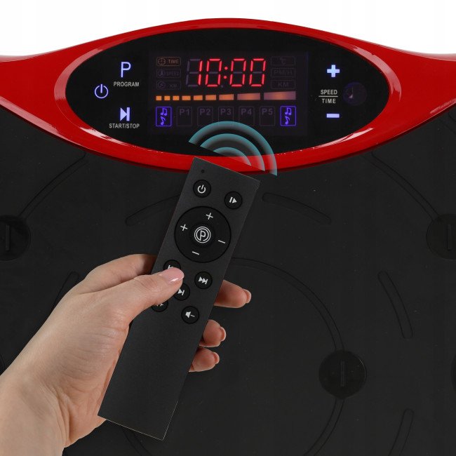 Віброплатформа для тренувань 4FIZJO Ultra+ з пультом та еспандерами Black/Red (P-5905973401531)