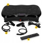 Віброплатформа для тренувань 4FIZJO Ultra+ з пультом та еспандерами Black (P-5905973402873)