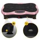 Віброплатформа для тренувань 4FIZJO Ultra+ з пультом та еспандерами Black/Pink (P-5905973402880)