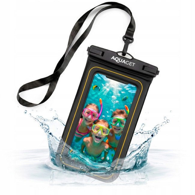 Чохол водонепроникний Aquaget для телефона з кріпленням на руку AQ0029 Black