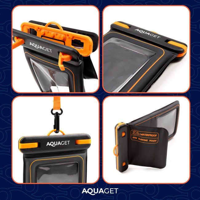 Чохол водонепроникний Aquaget для телефона AQ0027 Black/Orange