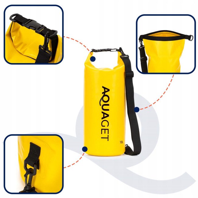 Гермомішок Aquaget 10 л водозахисний AQ0022 Yellow