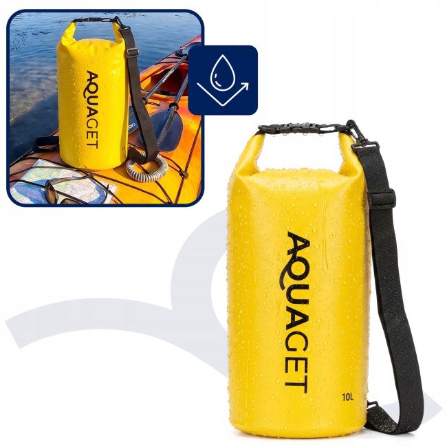 Гермомішок Aquaget 10 л водозахисний AQ0022 Yellow