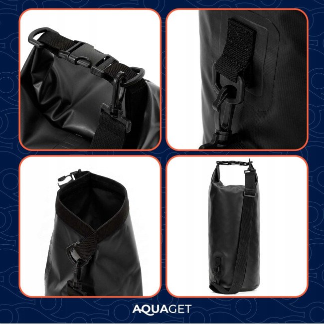 Гермомішок Aquaget 10 л водозахисний AQ0021 Black