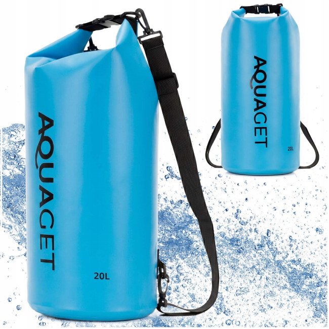 Гермомішок Aquaget 20 л водозахисний AQ0023 Sky Blue