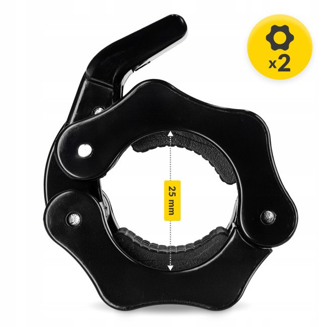 Замки (затиски) для грифа 4FIZJO Quick Release 25 мм 2 шт (P-5905973407519)