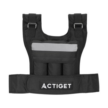 Жилет-обважнювач для тренувань Actiget 20 кг зі змінною вагою ACT0124 Black