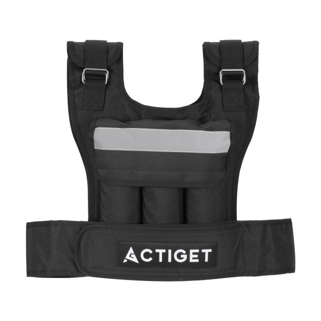 Жилет-обважнювач для тренувань Actiget 20 кг зі змінною вагою ACT0124 Black